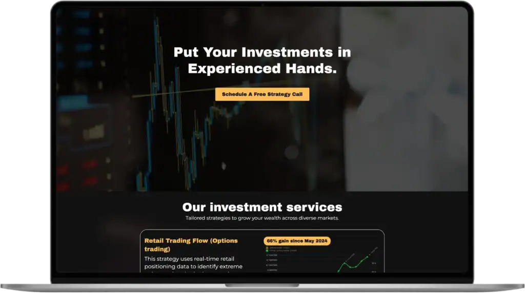 Bambar Capital UI UX design Website development Strategy development quo build portfolio desktop view 2