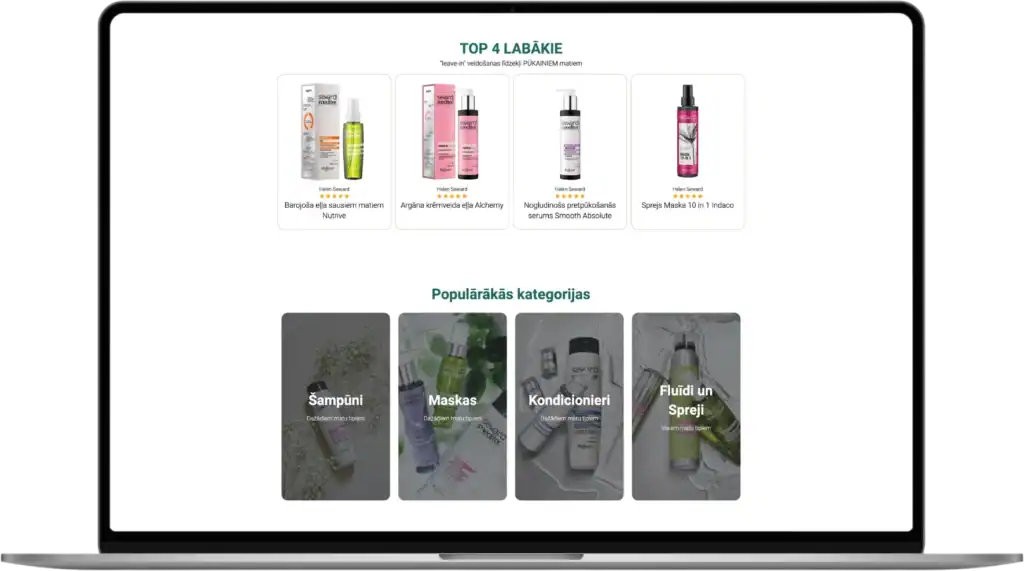 Helen Seward Online store development UI UX design Ecommerce solutions quo build portfolio desktop view