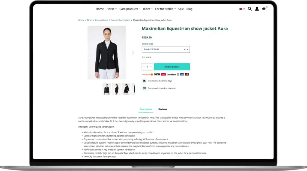 Ippeas Online store development UI UX design Brand development quo build portfolio desktop view