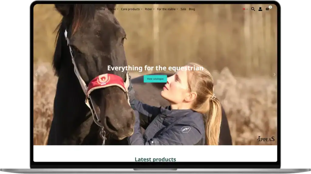 Ippeas Online store development UI UX design Brand development quo build portfolio desktop view 2