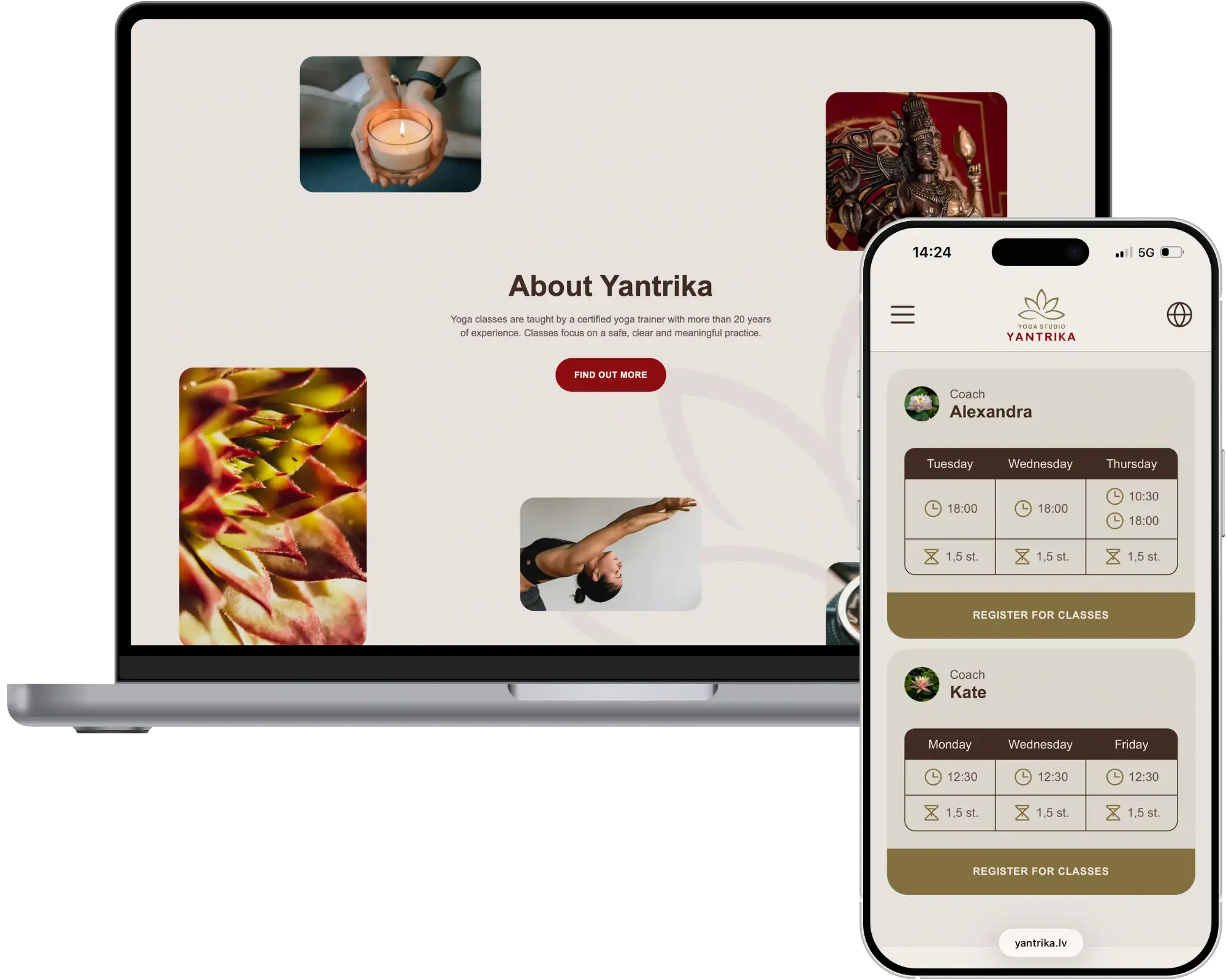Yantrika Website development SEO optimisation UI UX design quo build portfolio desktop phone view