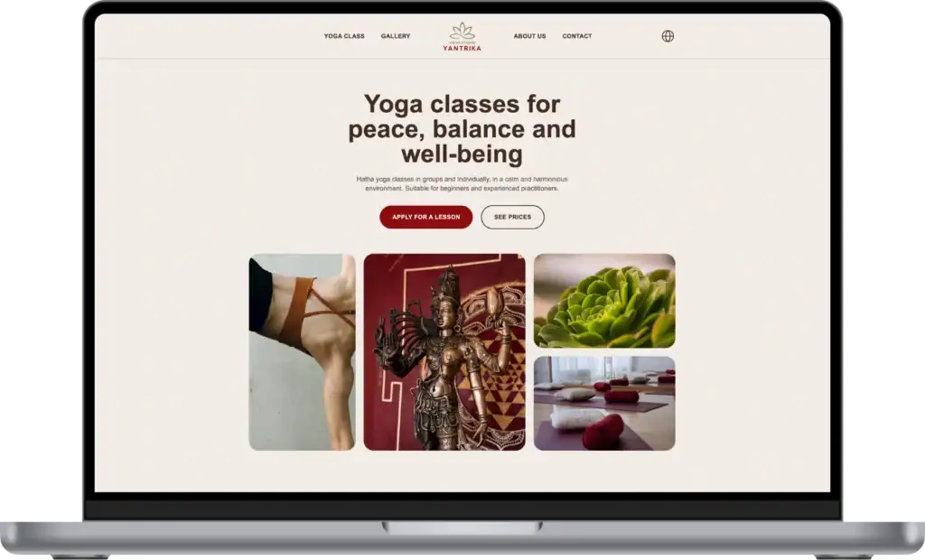 Yantrika Website development SEO optimisation UI UX design quo build portfolio desktop view