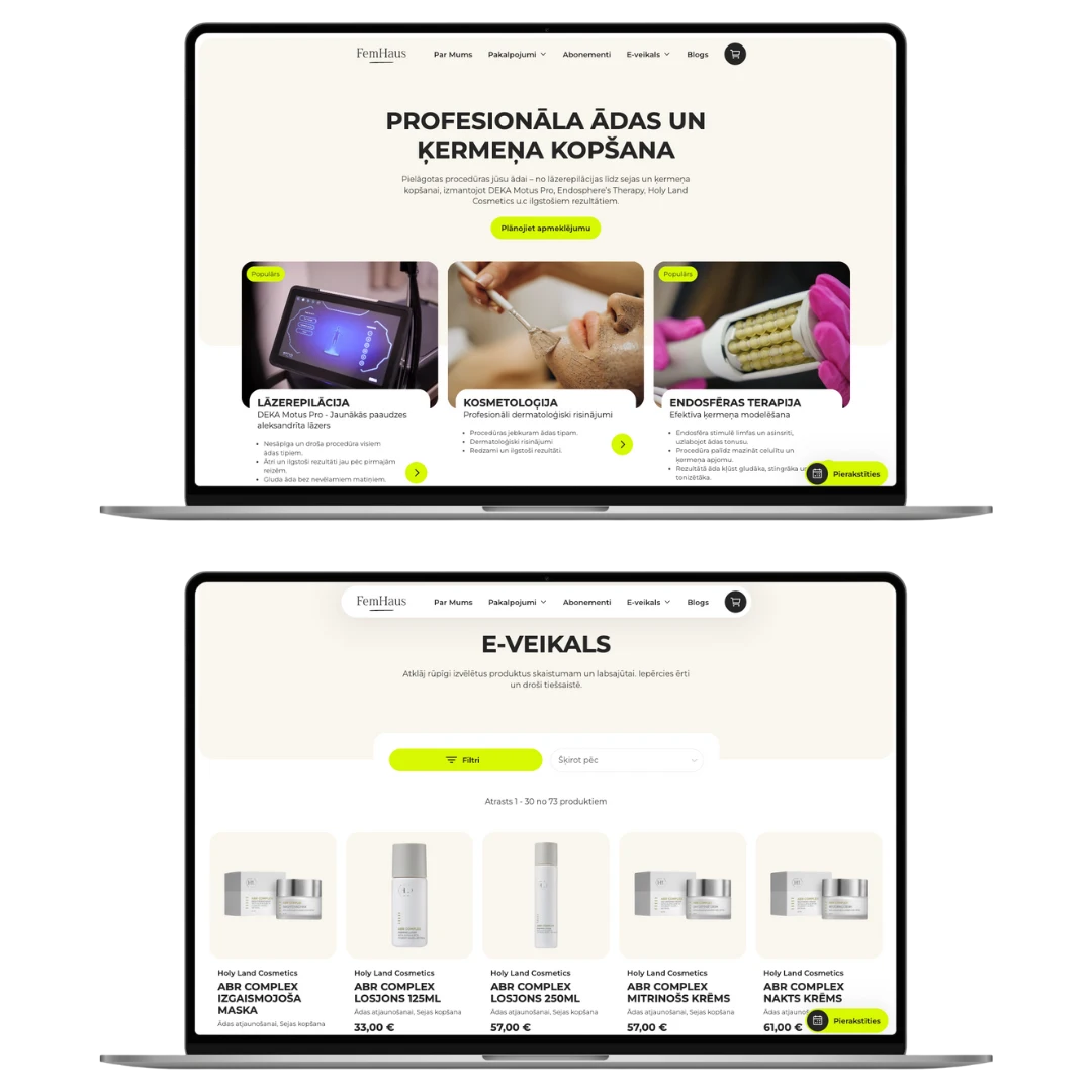 FemHaus desktop view