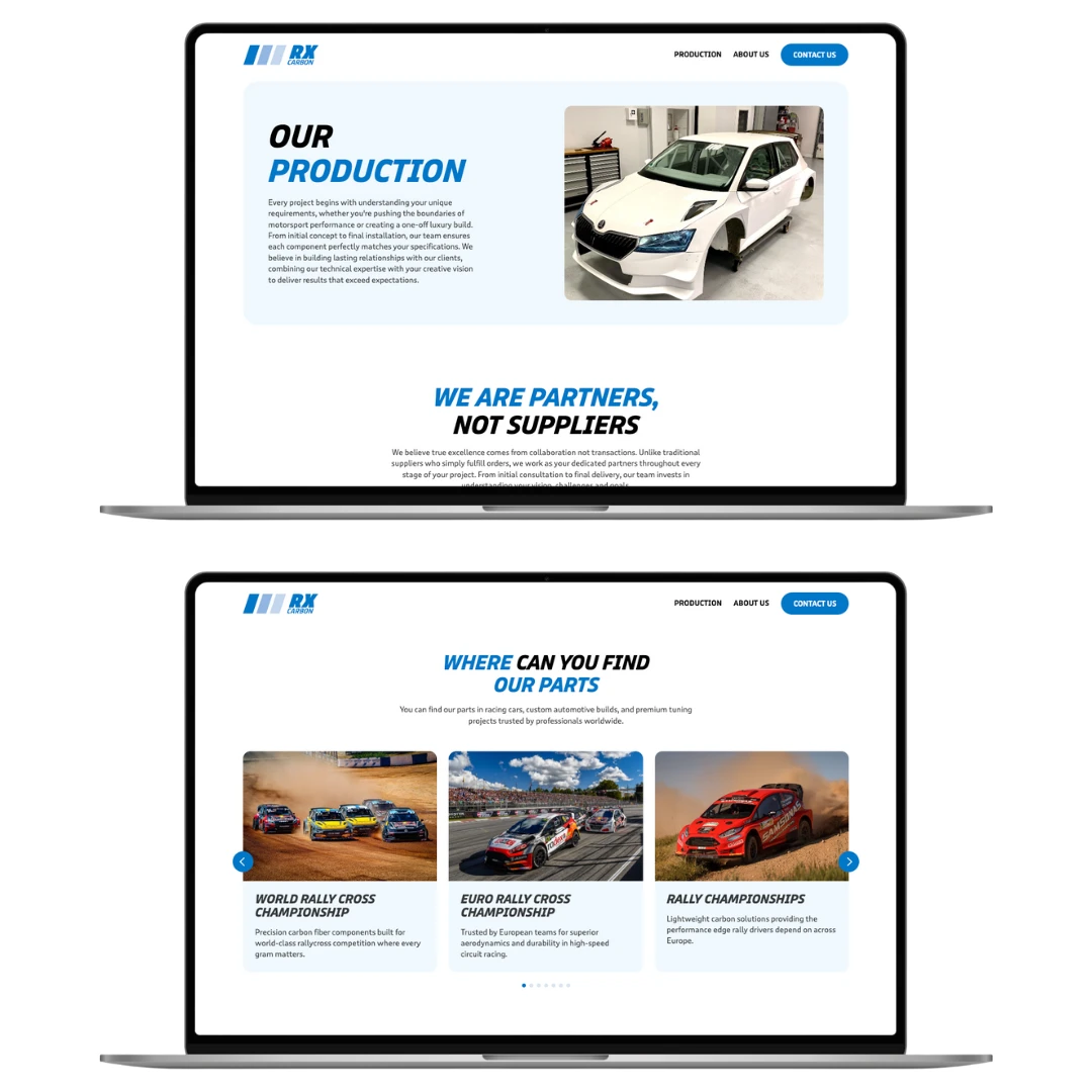 RX Carbon desktop view